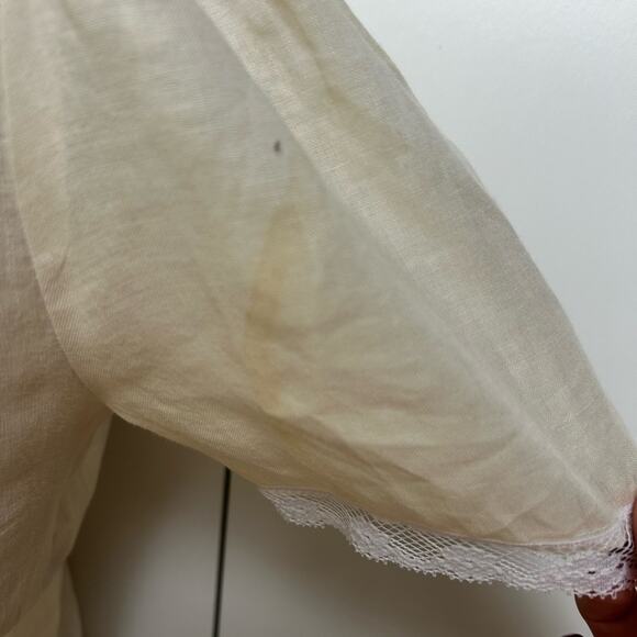 Betsy Johnson Vintage Cottagecore Butter Yellow Mini Dress Lace Details Size 8 - Picture 6 of 12